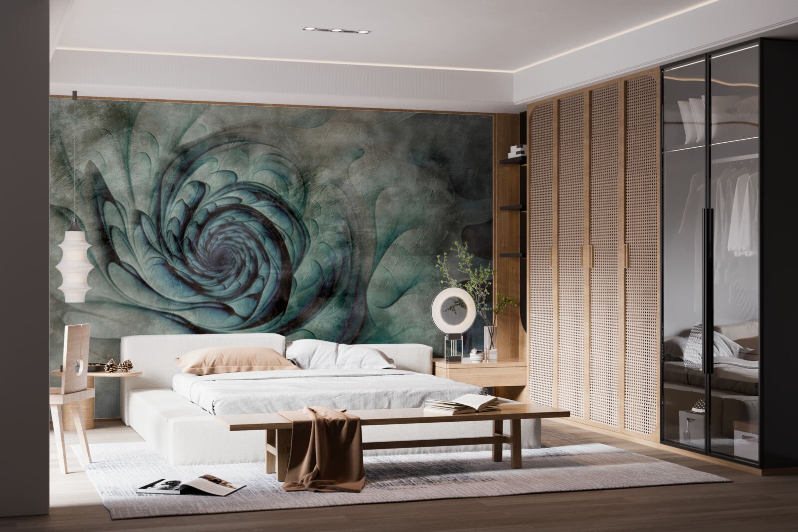 Фотошпалери мазки пензля, що створюють образ квітки