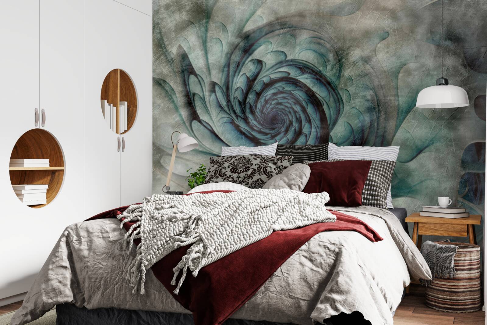 Фотошпалери мазки пензля, що створюють образ квітки