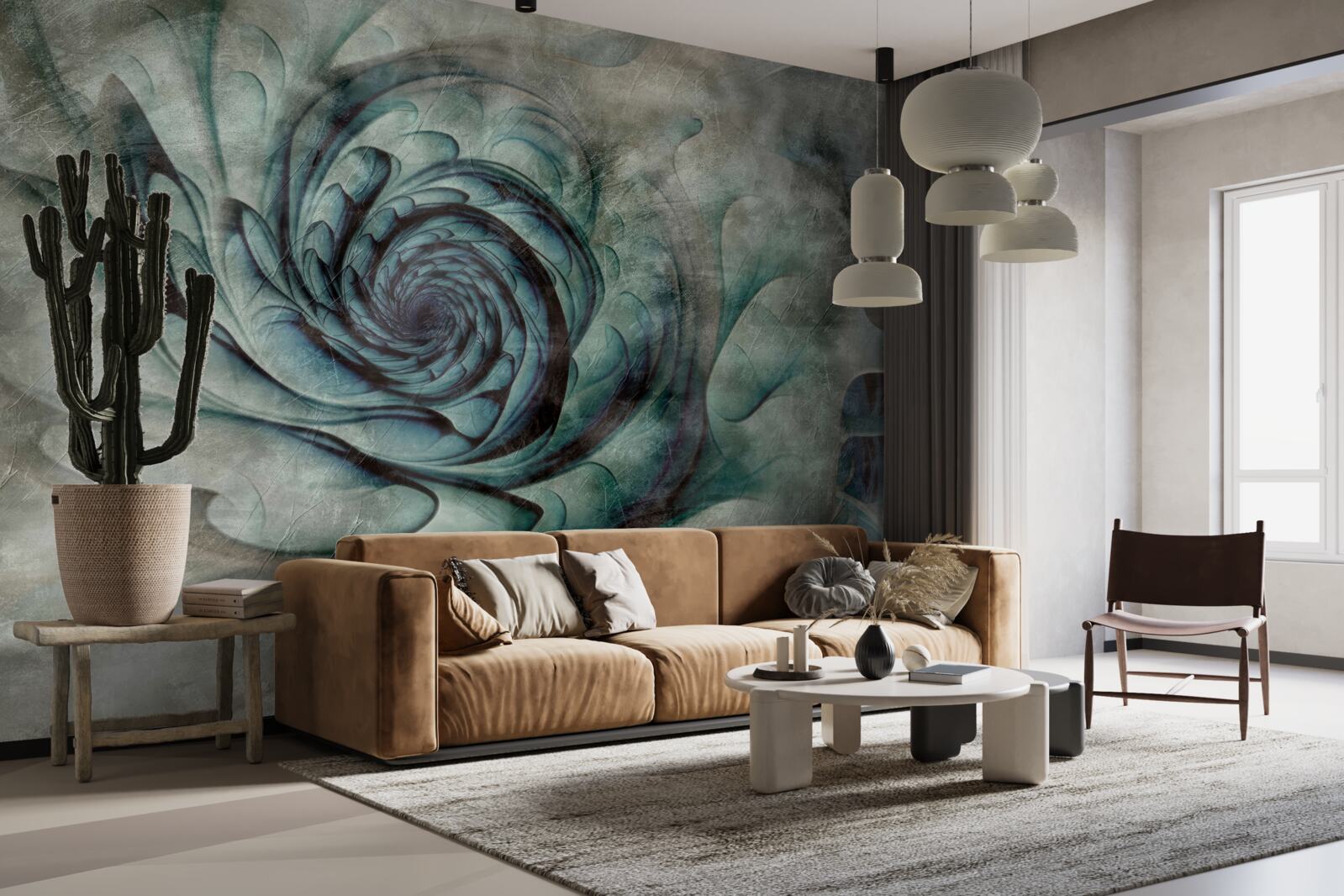 Фотошпалери мазки пензля, що створюють образ квітки