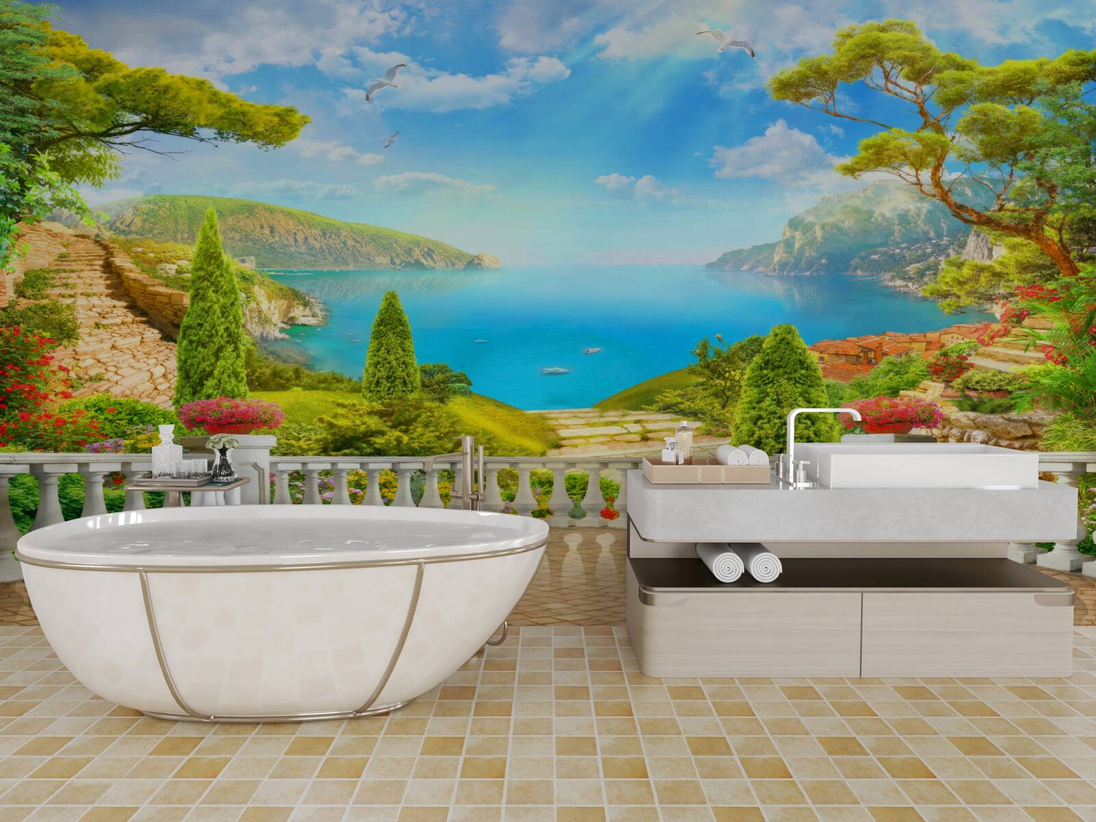 Фотошпалери захоплюючий краєвид з оглядового майданчика