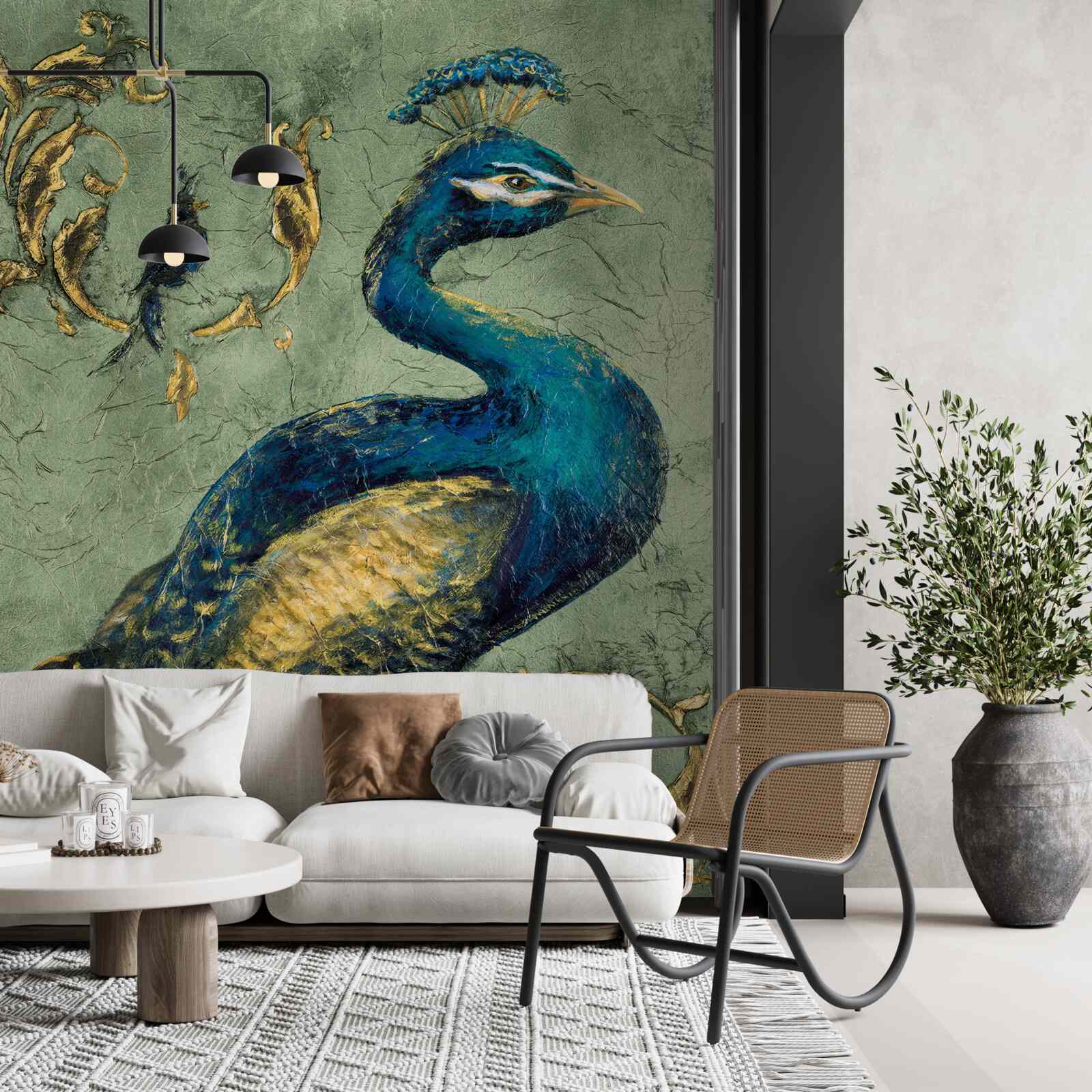 Фотошпалери дивовижно красивий павич