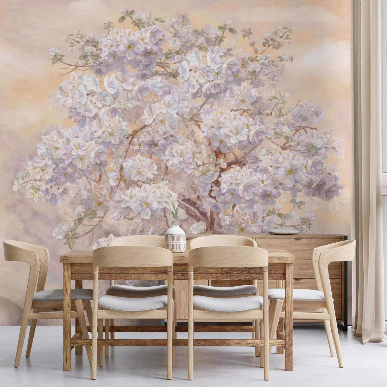 Фотошпалери величезне дерево в цвіту