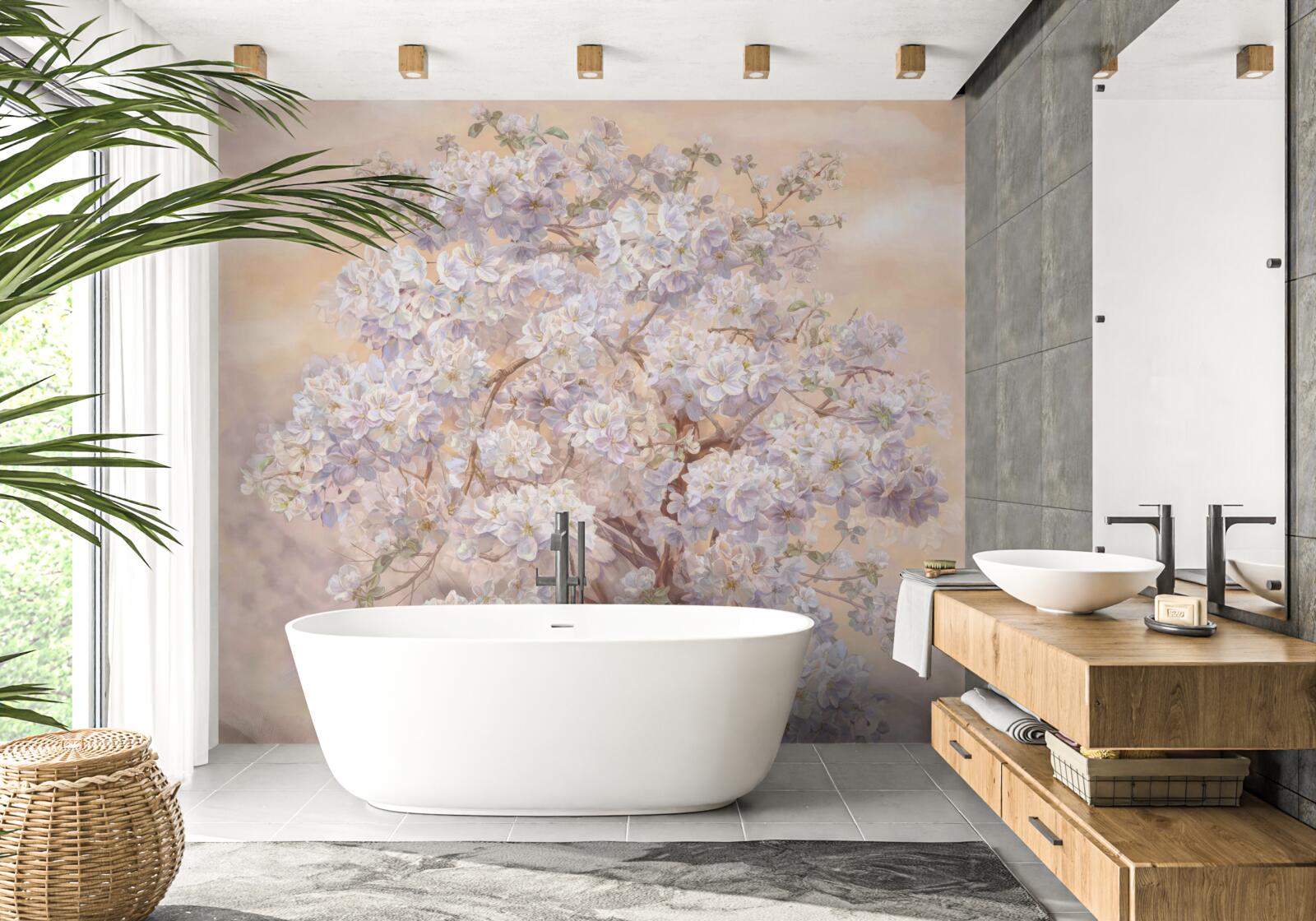 Фотошпалери величезне дерево в цвіту