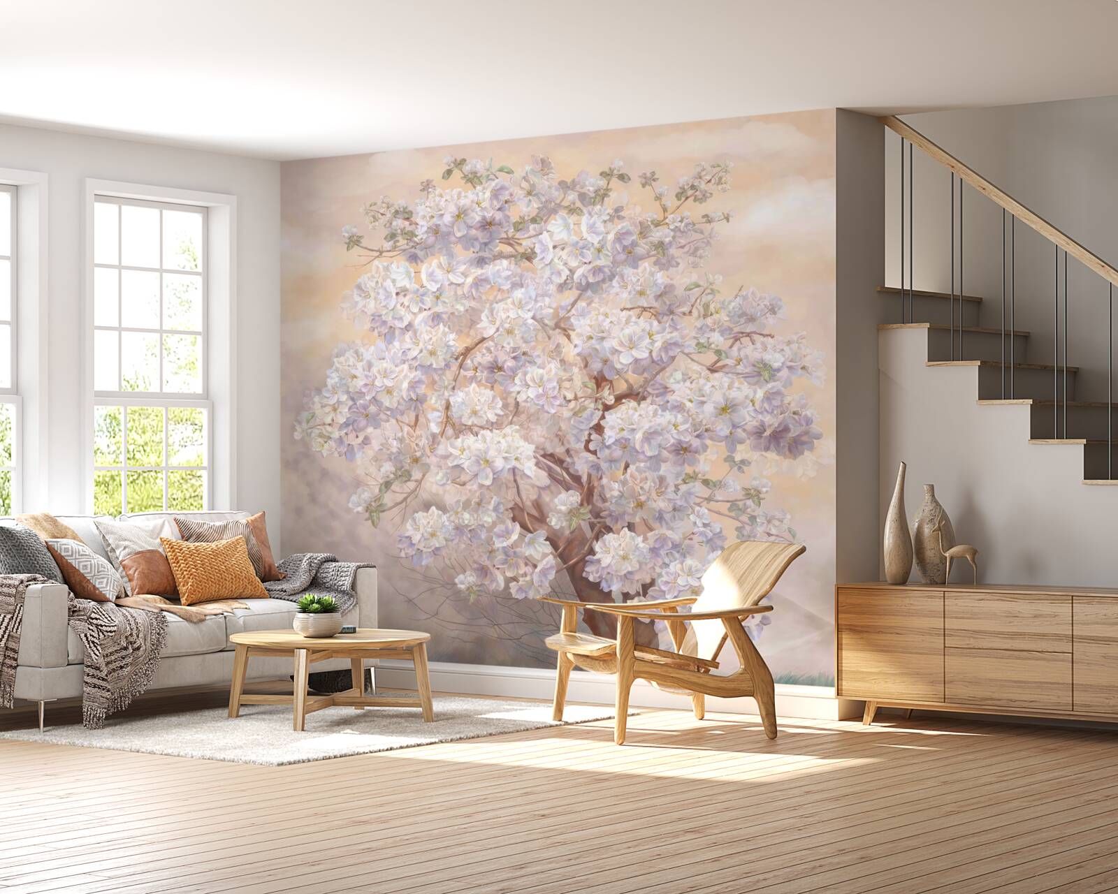 Фотошпалери величезне дерево в цвіту