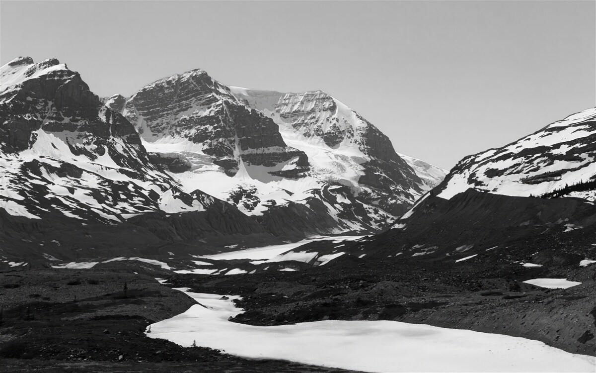 Фотошпалери чорно-біле зображення гір