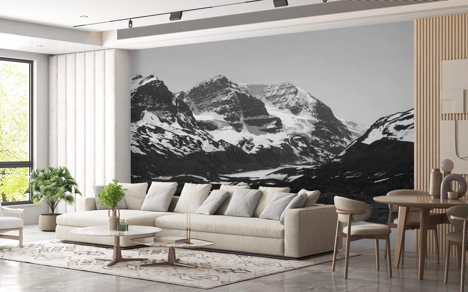 Фотошпалери чорно-біле зображення гір