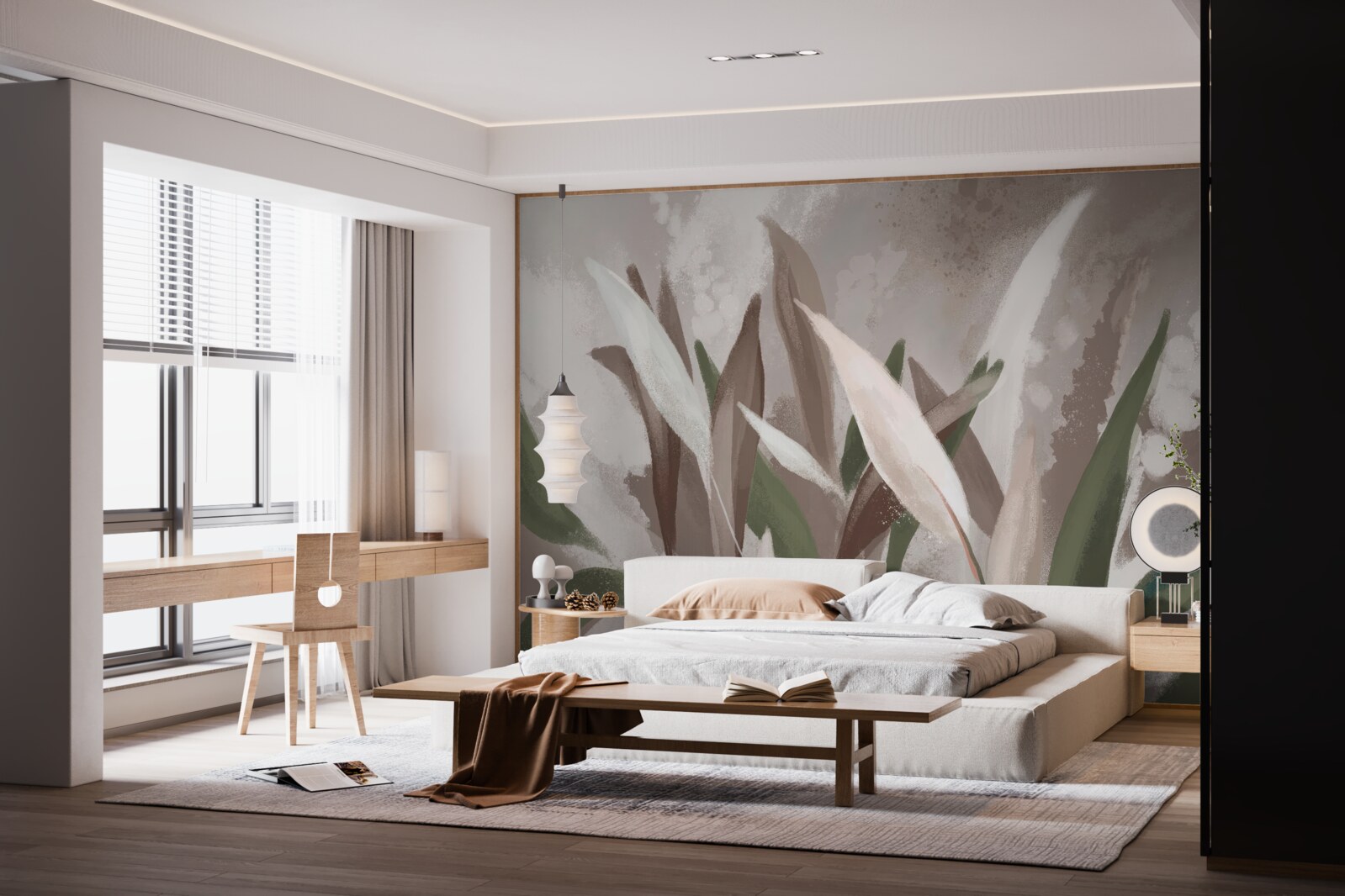 Фотошпалери листя різних розмірів і відтінків