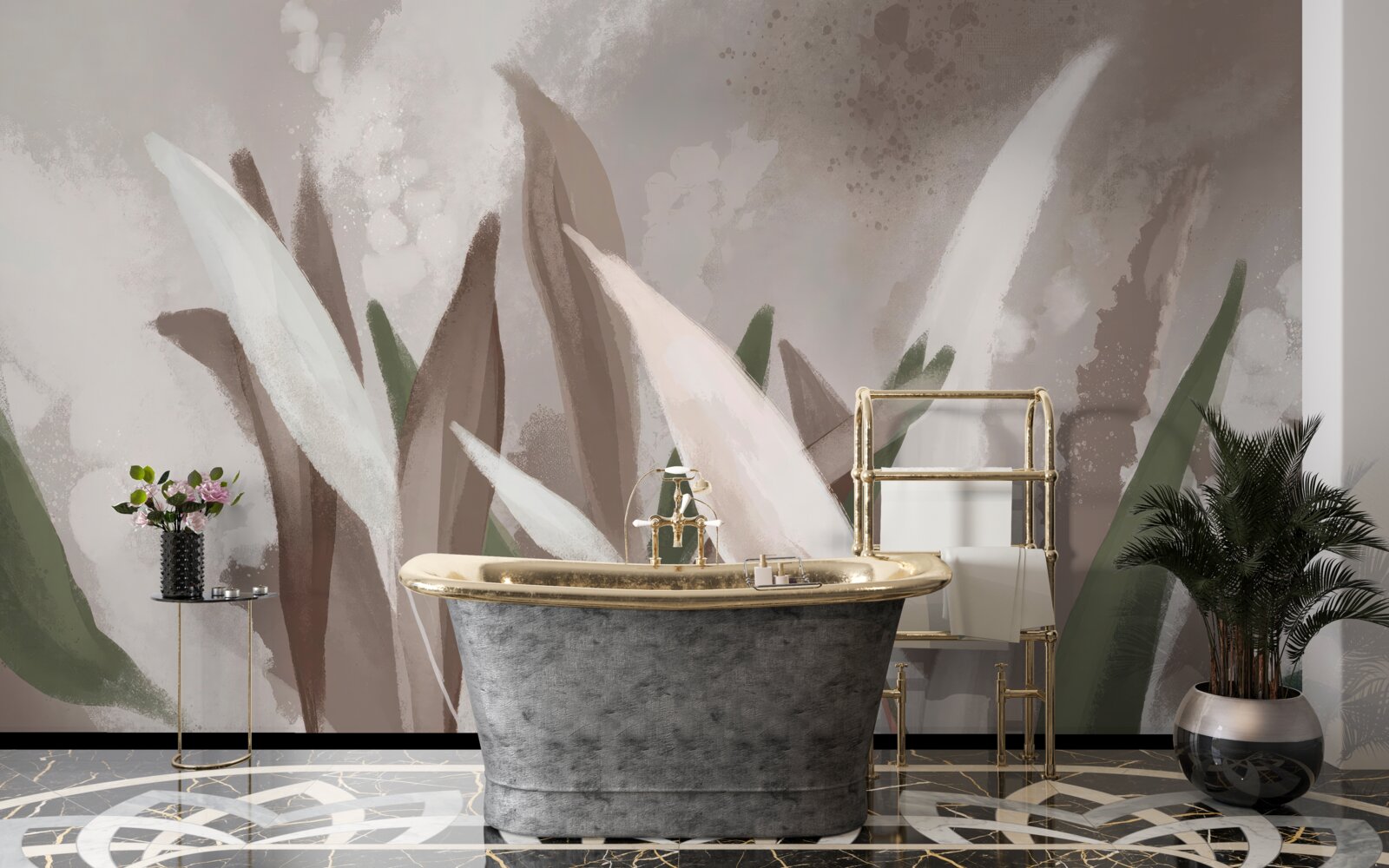 Фотошпалери листя різних розмірів і відтінків