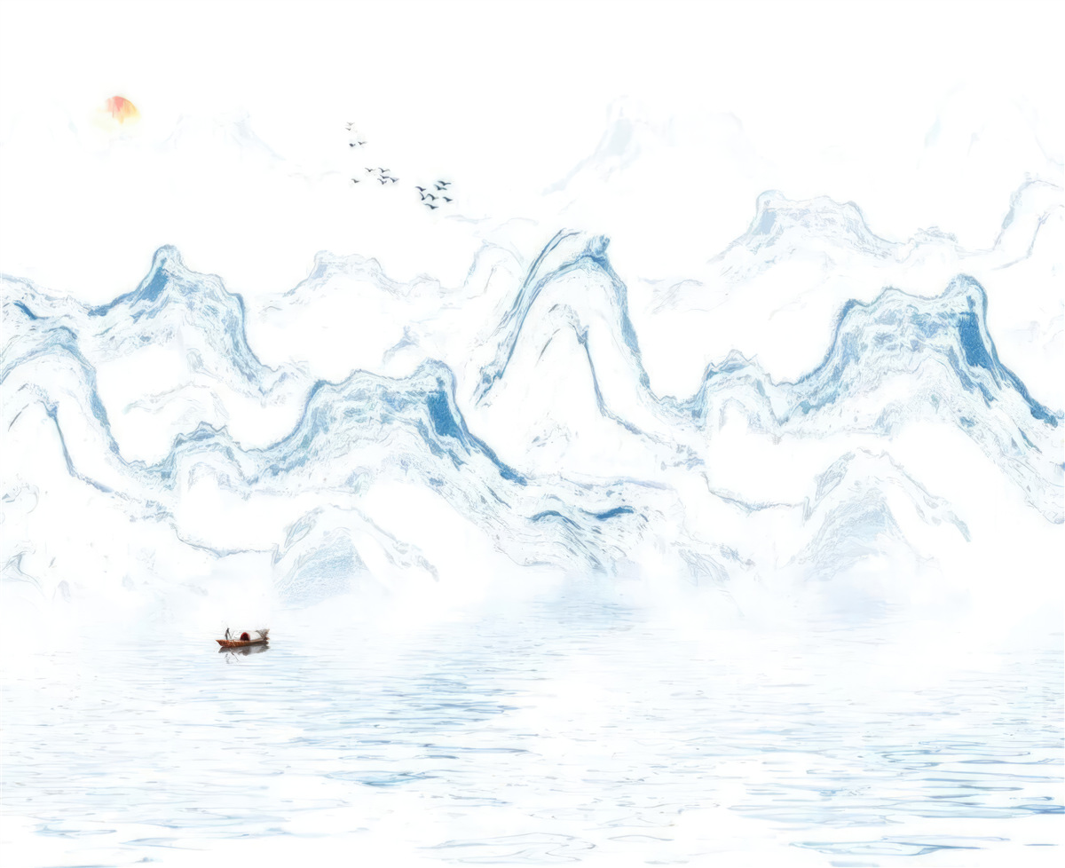 Фотошпалери вигнуті сині лінії