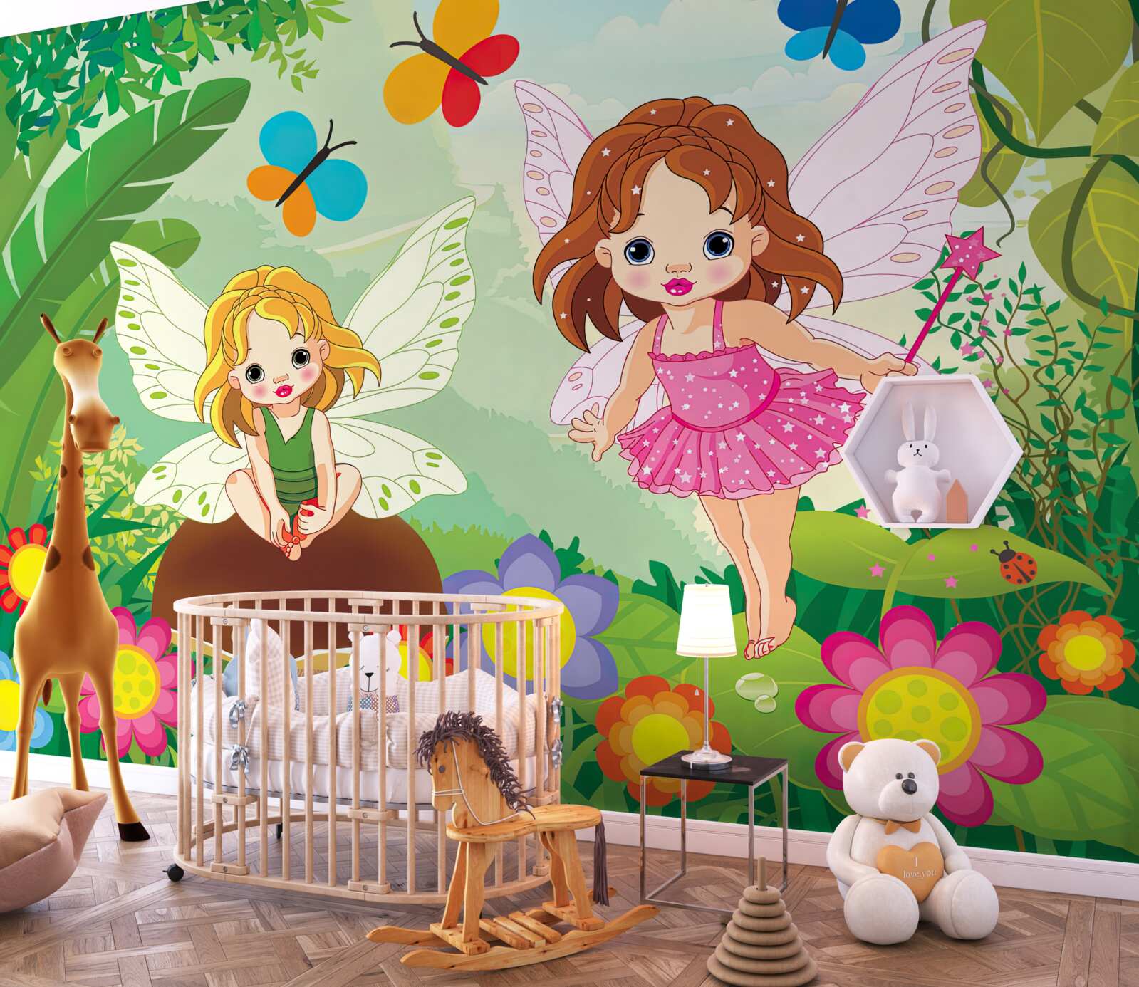 Фотошпалери дівчата-феї в лісі