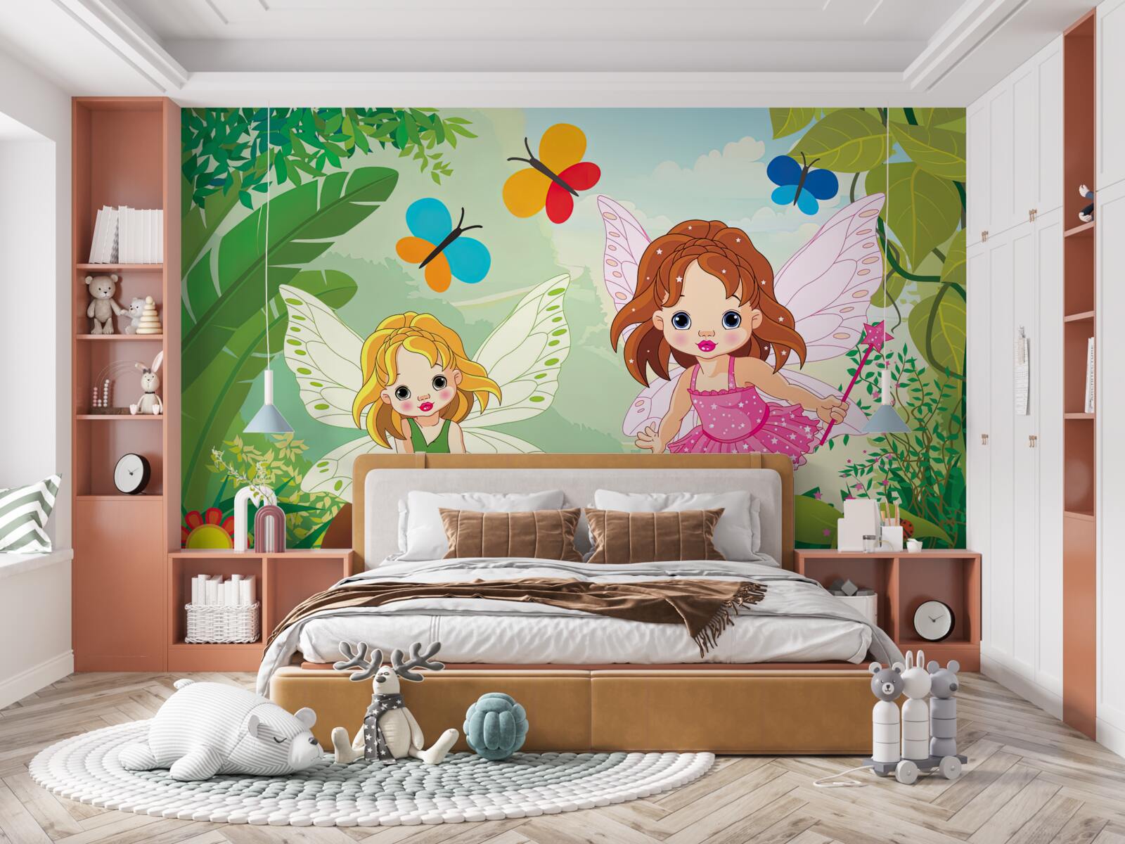 Фотошпалери дівчата-феї в лісі