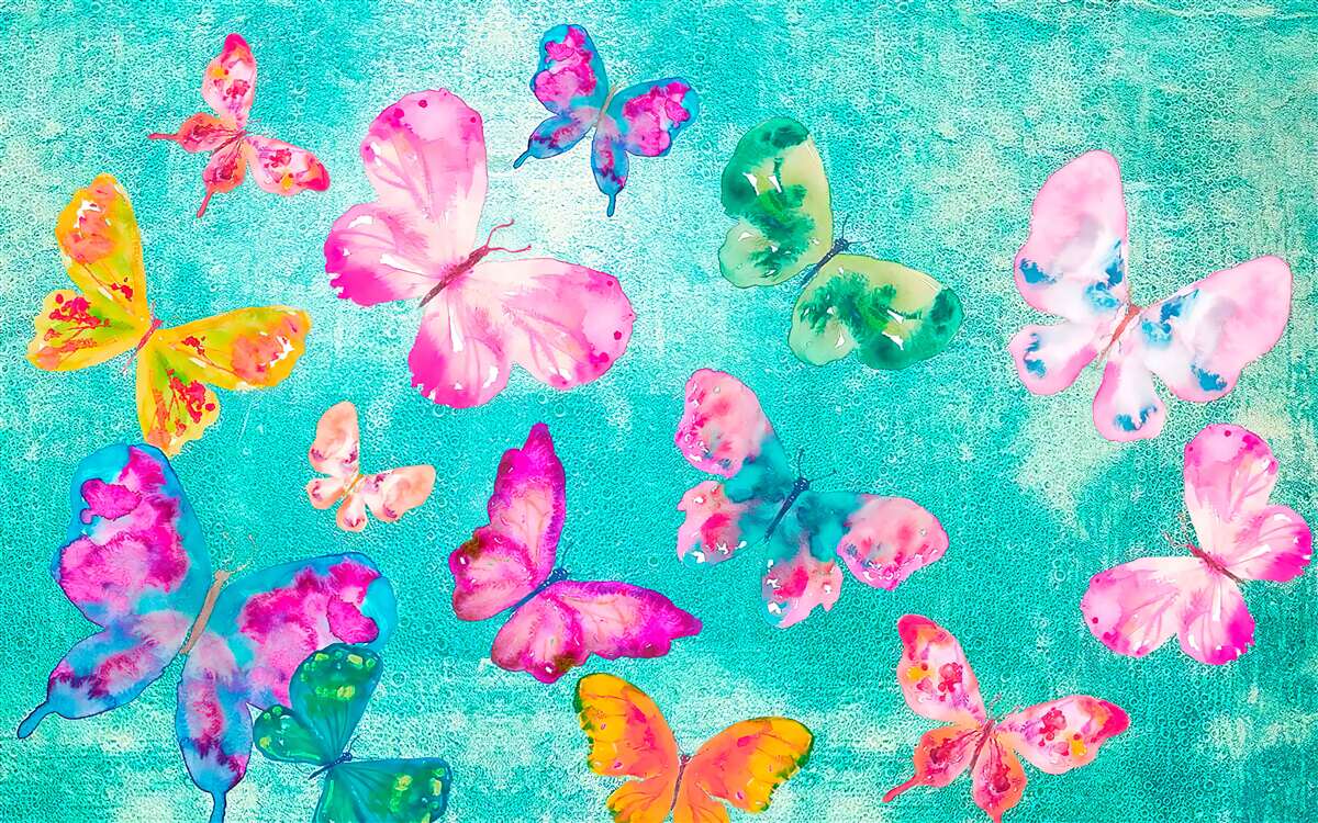 Фотошпалери метелики всіх кольорів