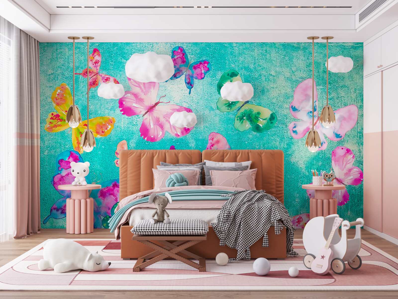 Фотошпалери метелики всіх кольорів