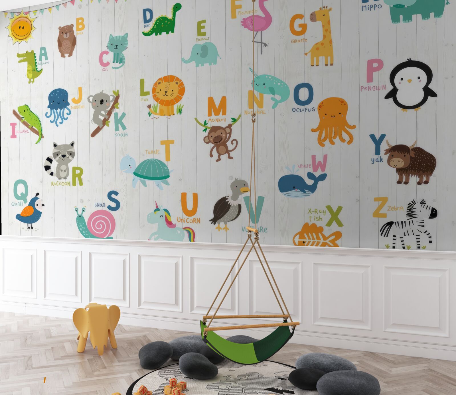 Фотошпалери абетка із зображеннями тварин