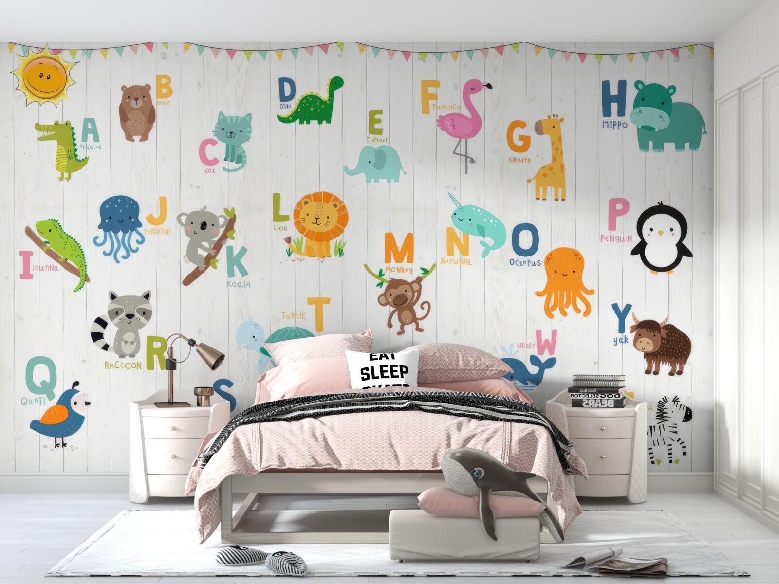 Фотошпалери абетка із зображеннями тварин