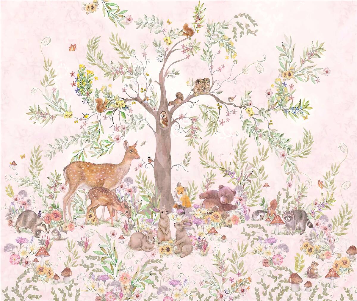 Фотошпалери під деревом є тварини