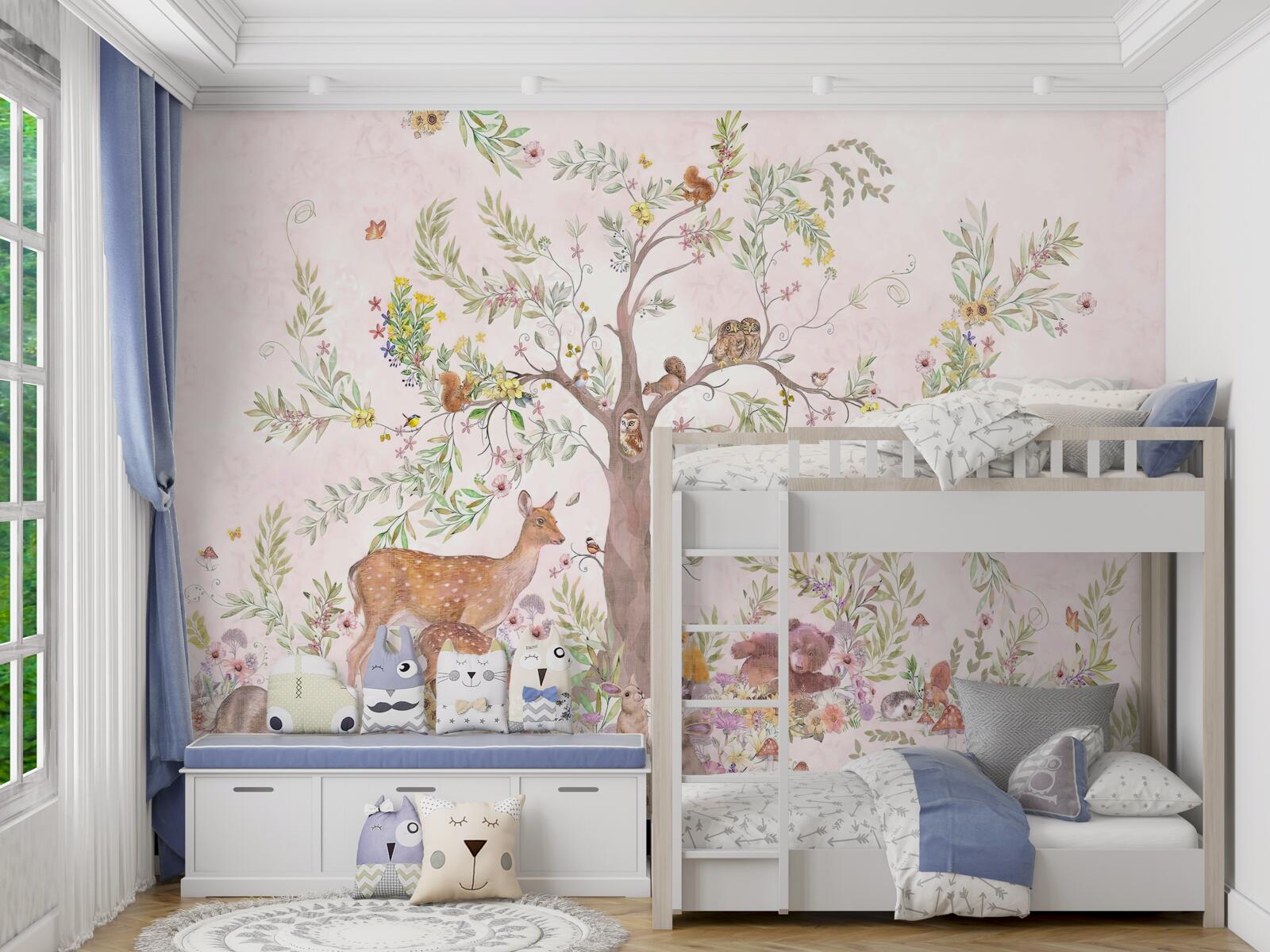 Фотошпалери під деревом є тварини