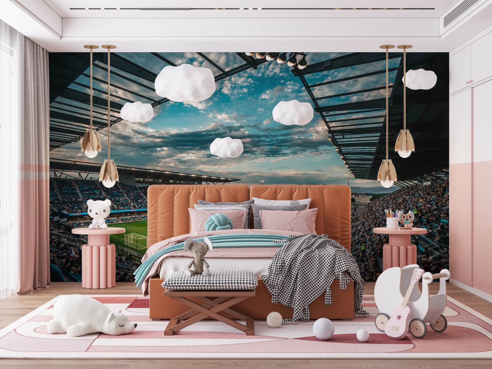 Фотошпалери матч на футбольній арені