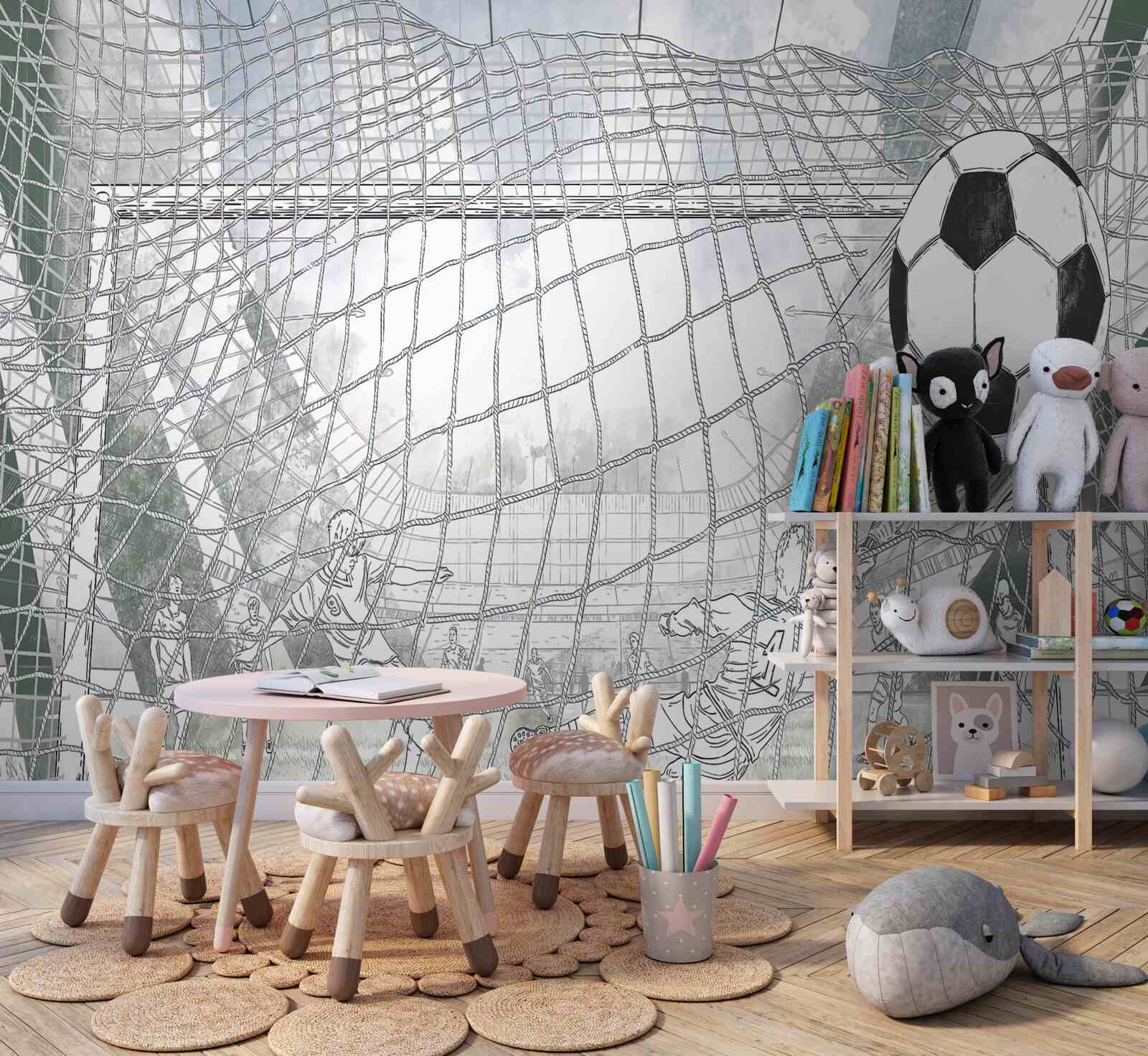 Фотошпалери контури гравців на полі