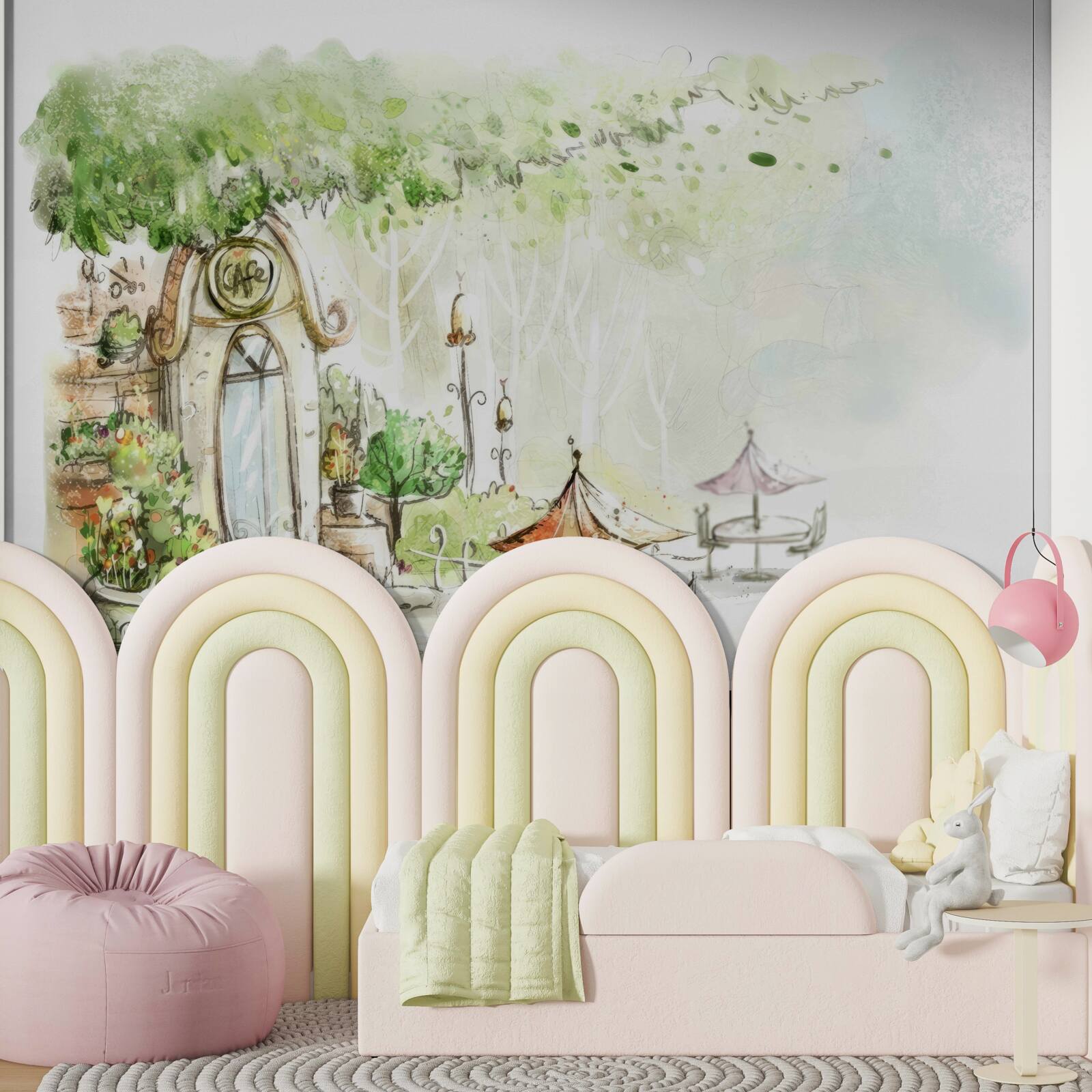 Фотошпалери подвір'я видно на фото