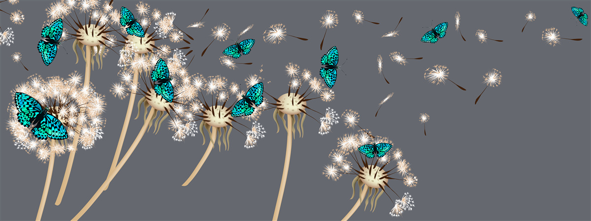 Фотошпалери косулі та метелики