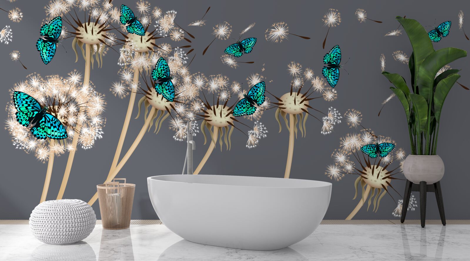 Фотошпалери косулі та метелики