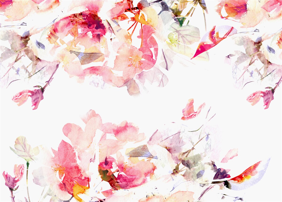 Фотошпалери малювання рожевих квітів