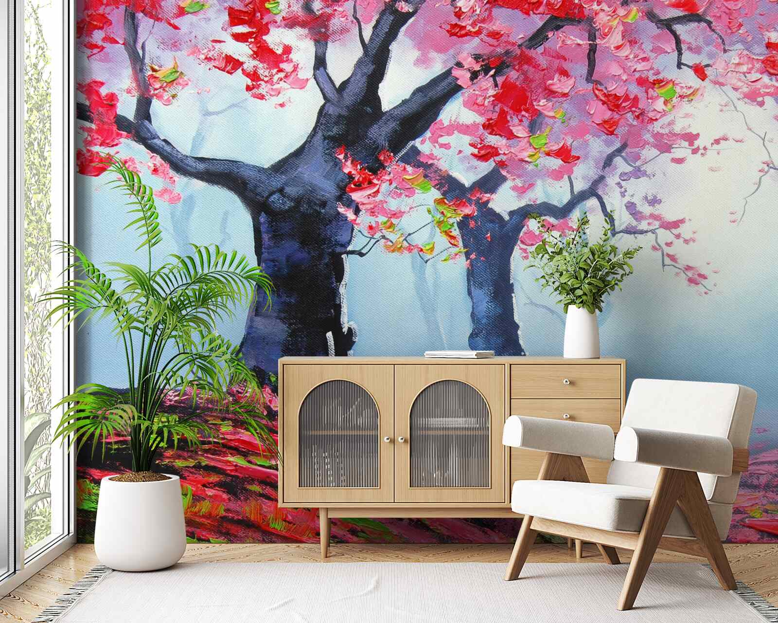 Фотошпалери ліс в осінньому тумані