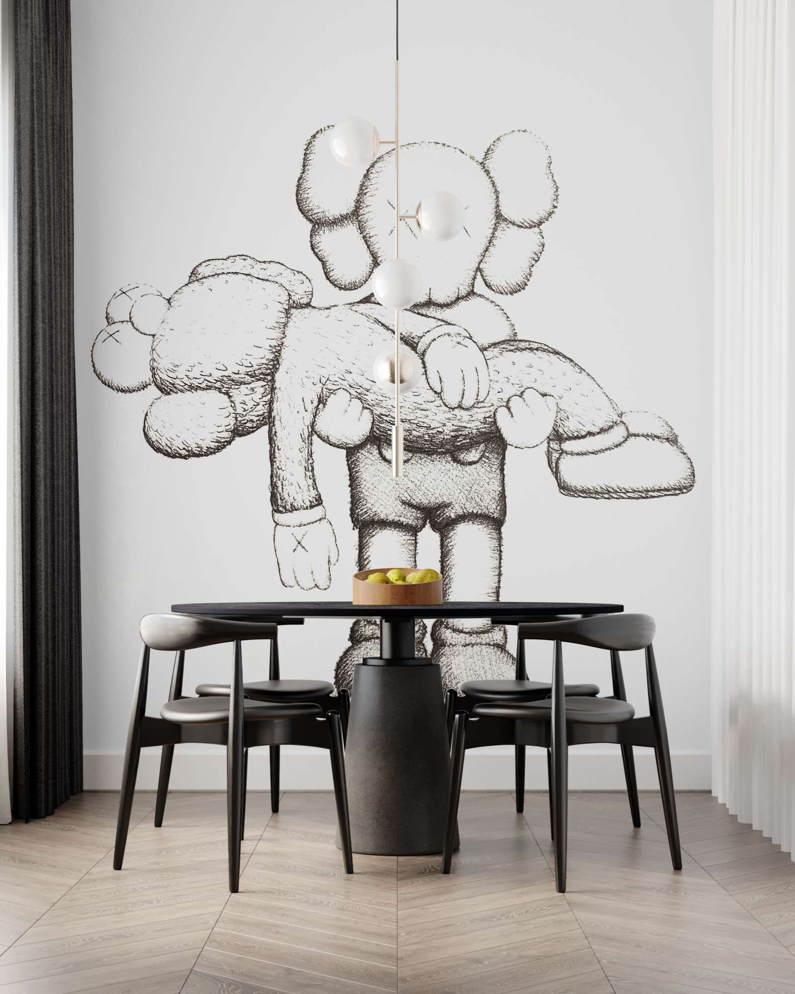 Фотошпалери один герой тримає іншого на руках