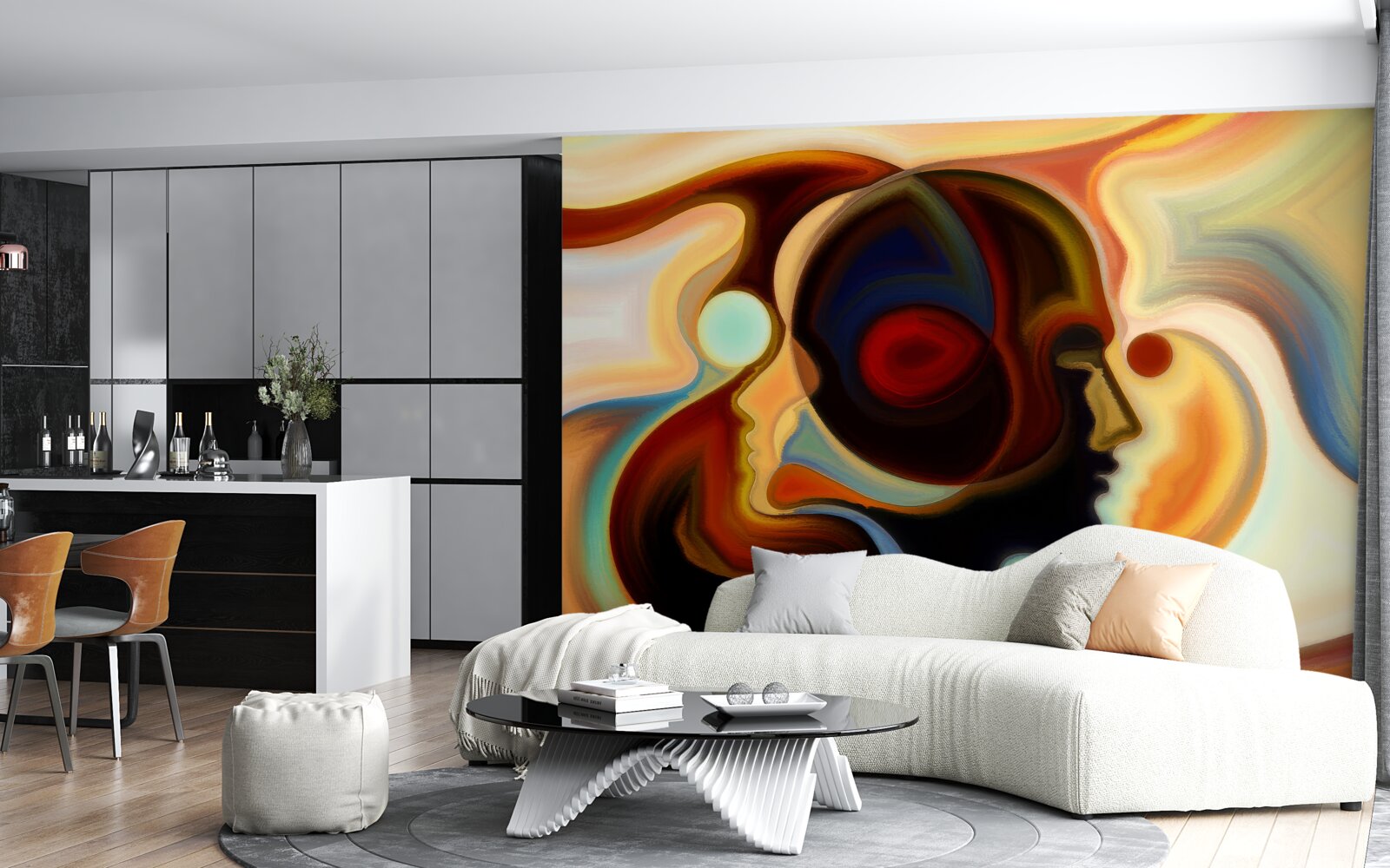 Фотошпалери яскраві образи юнака та дівчини