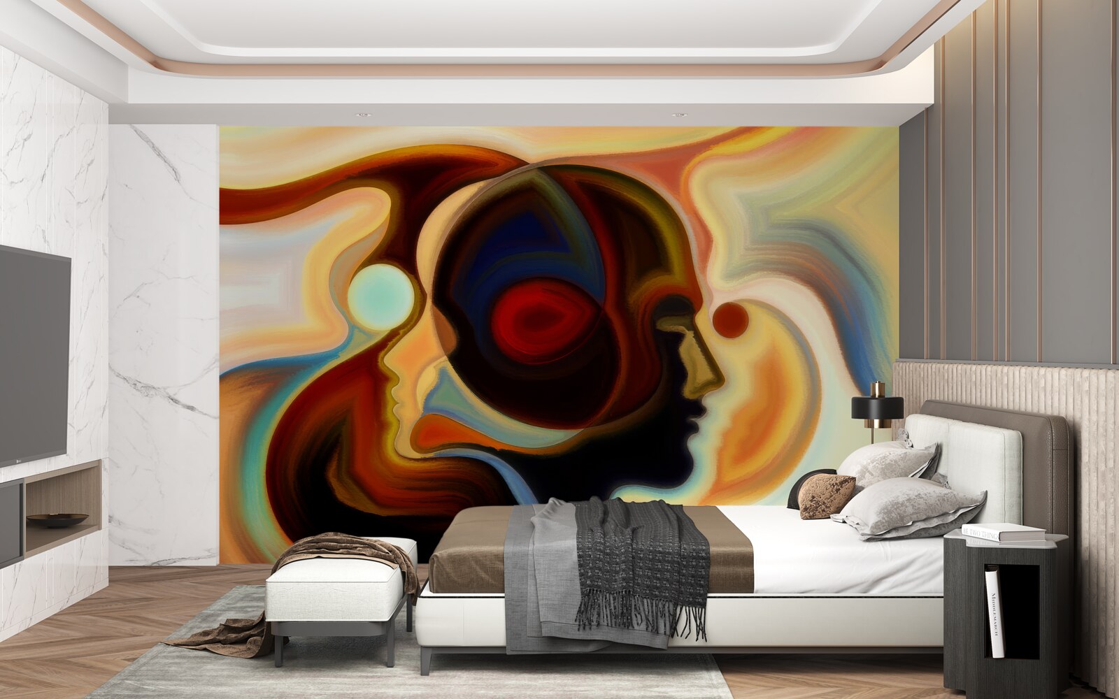 Фотошпалери яскраві образи юнака та дівчини