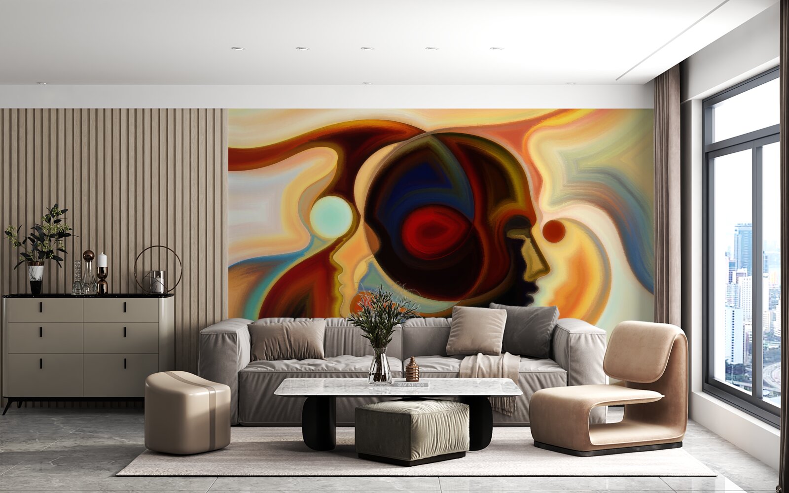 Фотошпалери яскраві образи юнака та дівчини