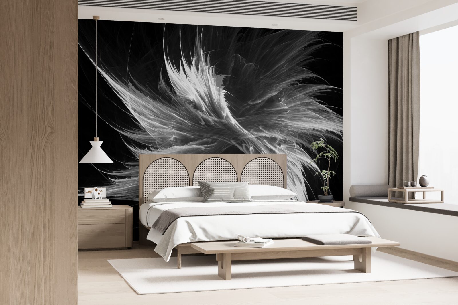 Фотошпалери чорний фон зі сліпучими плямами