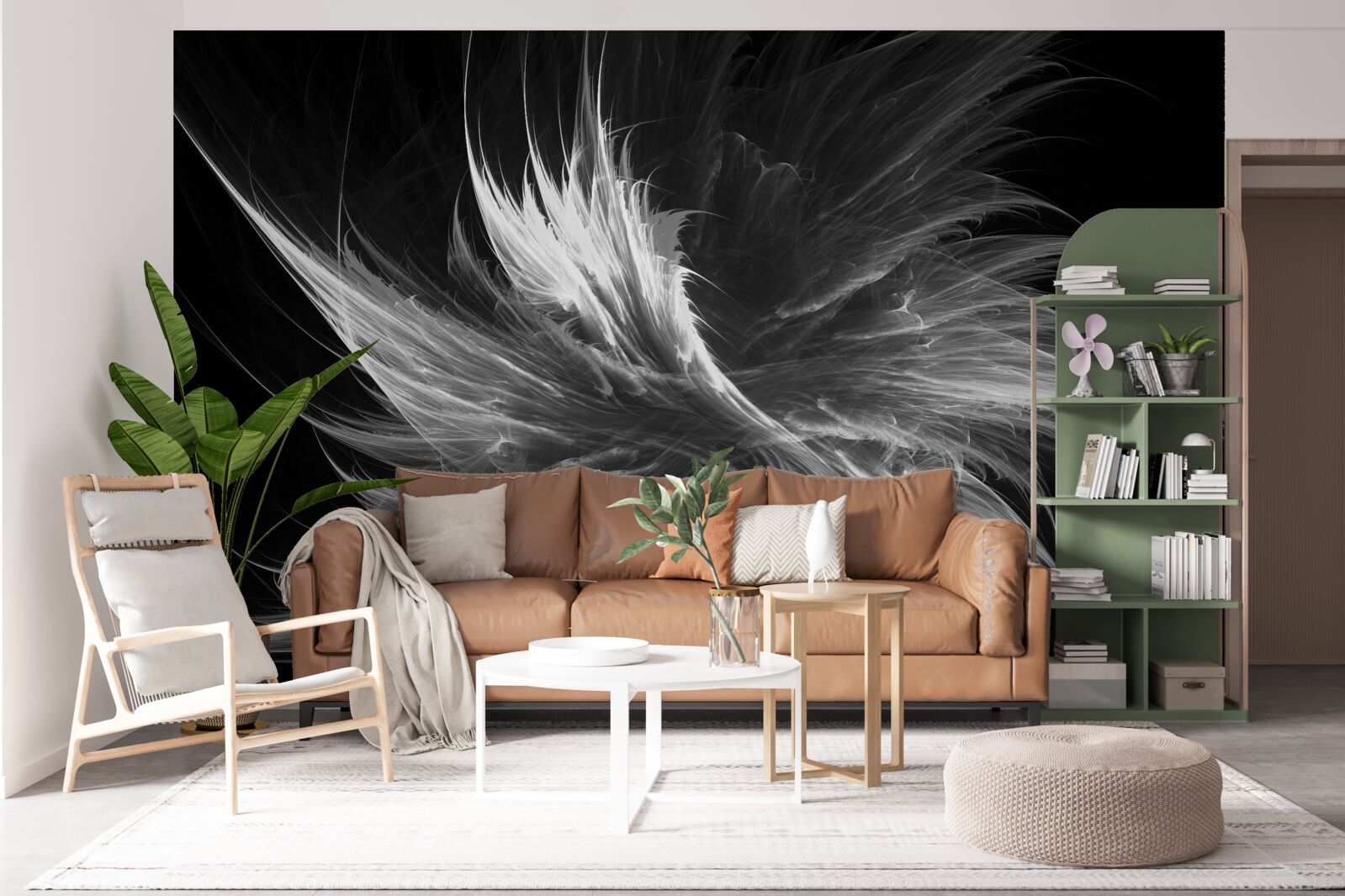 Фотошпалери чорний фон зі сліпучими плямами