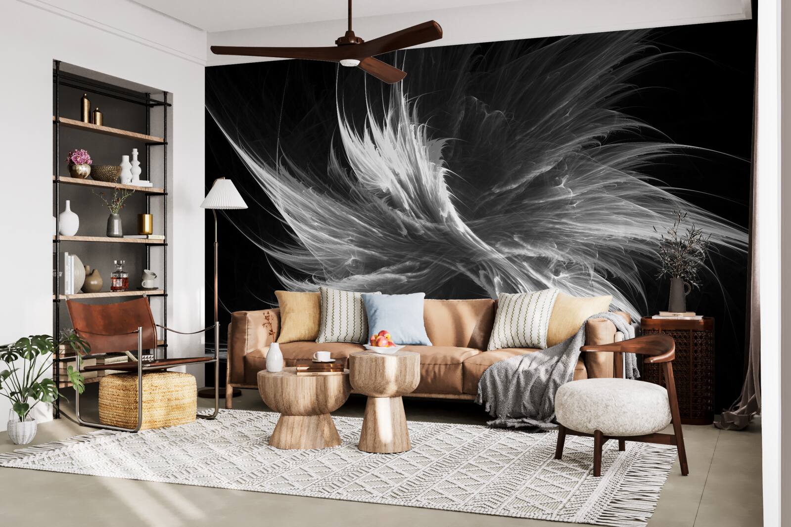 Фотошпалери чорний фон зі сліпучими плямами