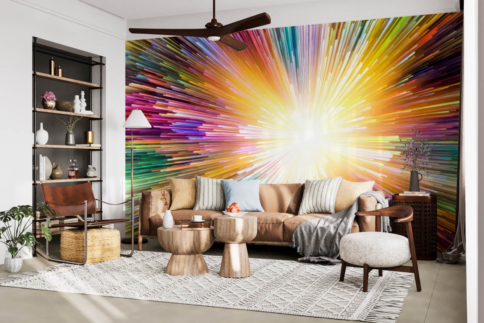 Фотошпалери яскраві спалахи різних кольорів