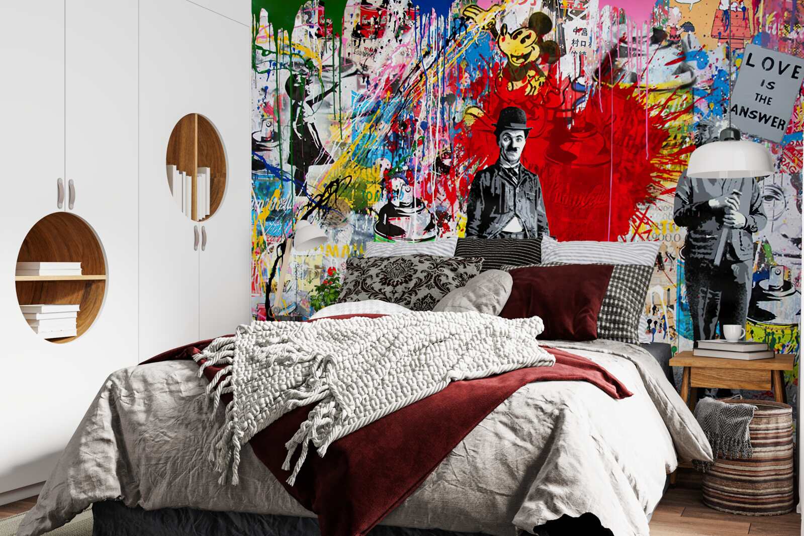 Фотошпалери Чарлі Чаплін та Ейнштейн