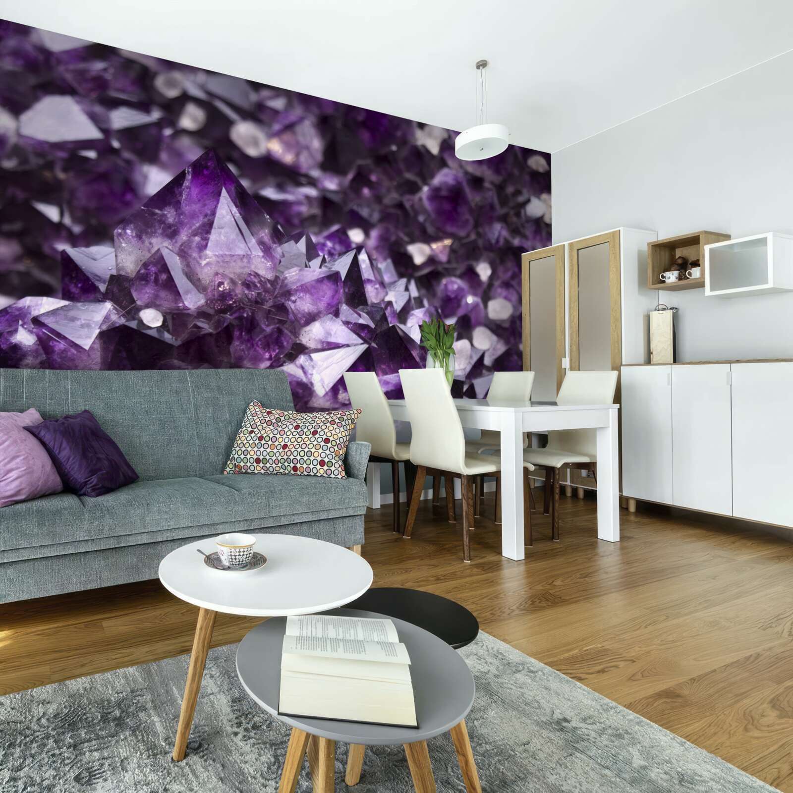 Фотошпалери фіолетові кристали