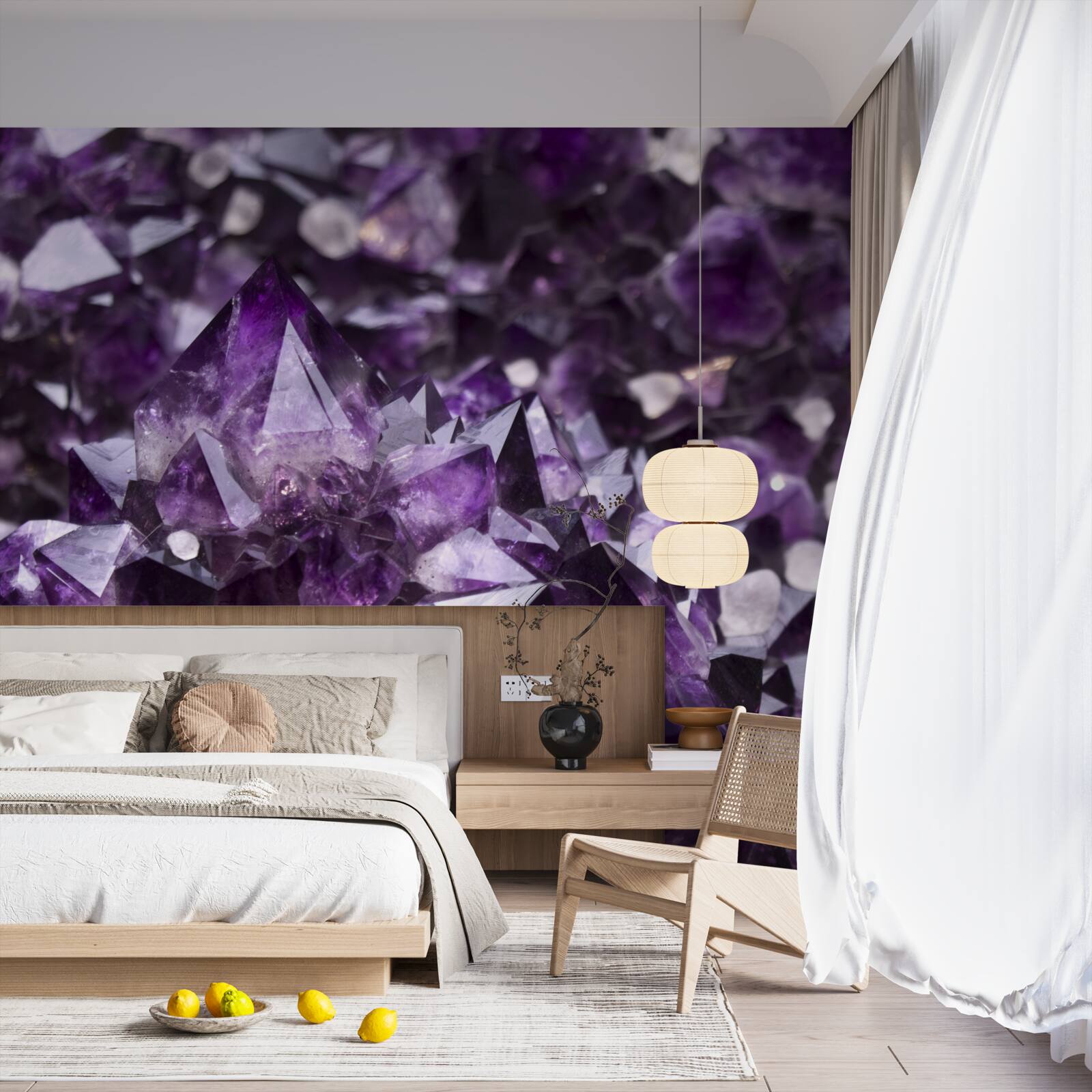 Фотошпалери фіолетові кристали