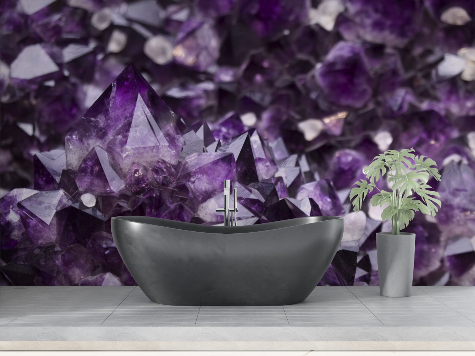 Фотошпалери фіолетові кристали