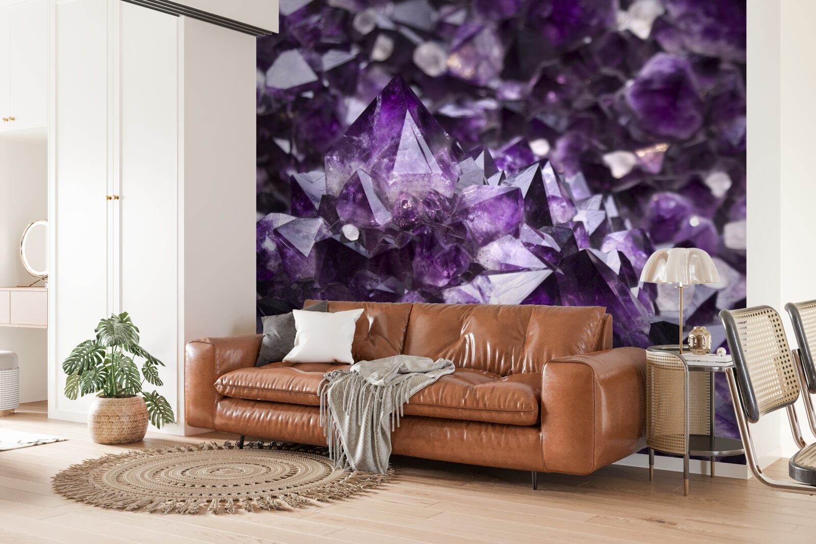 Фотошпалери фіолетові кристали