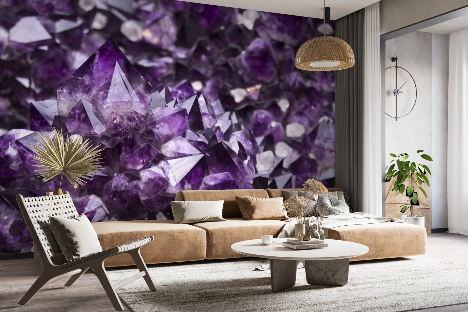 Фотошпалери фіолетові кристали