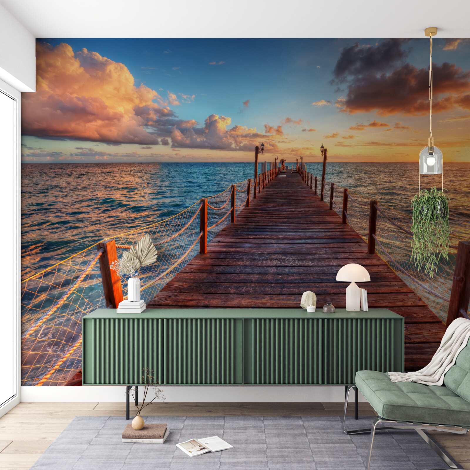 Фотошпалери міст, що простягається в море