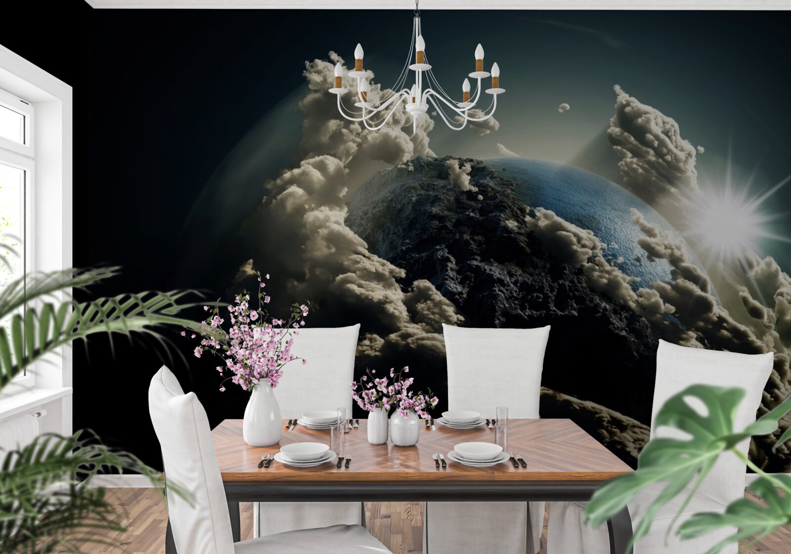 Фотошпалери хмари оточують землю