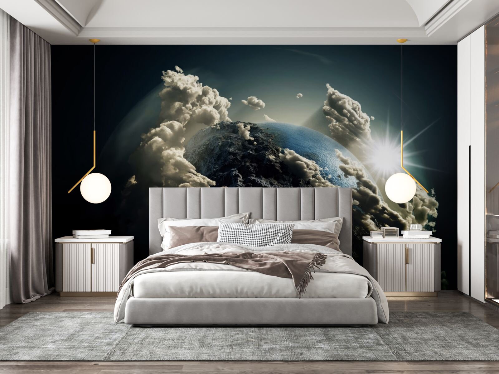 Фотошпалери хмари оточують землю