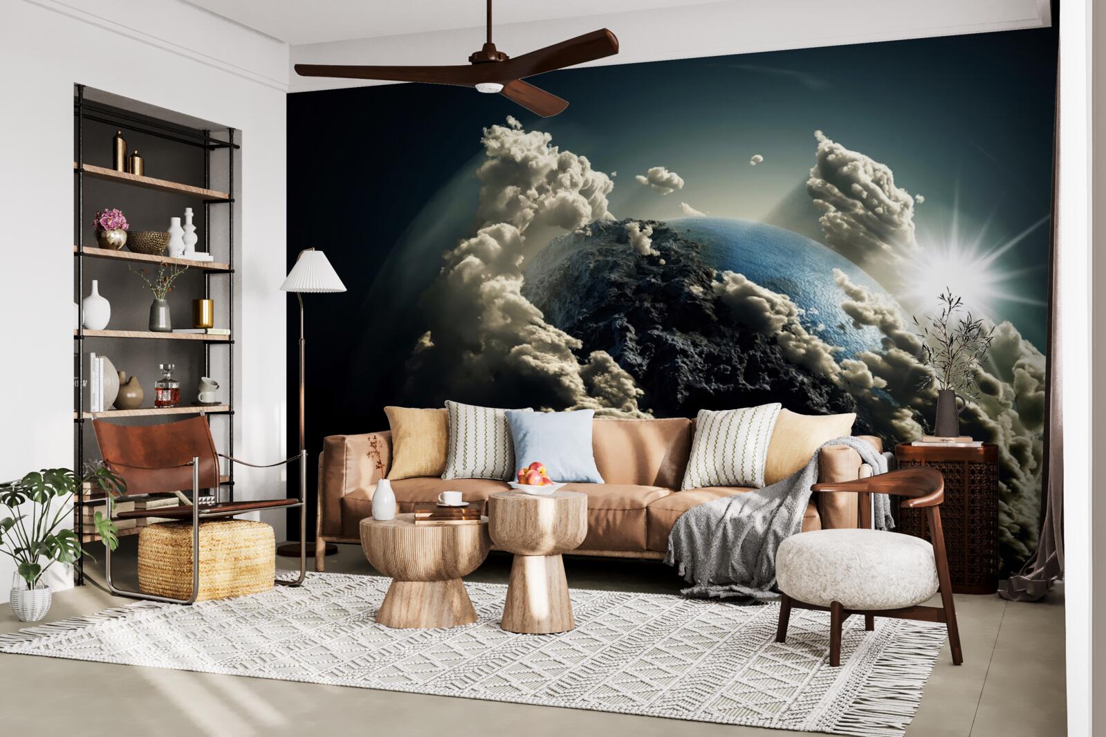 Фотошпалери хмари оточують землю