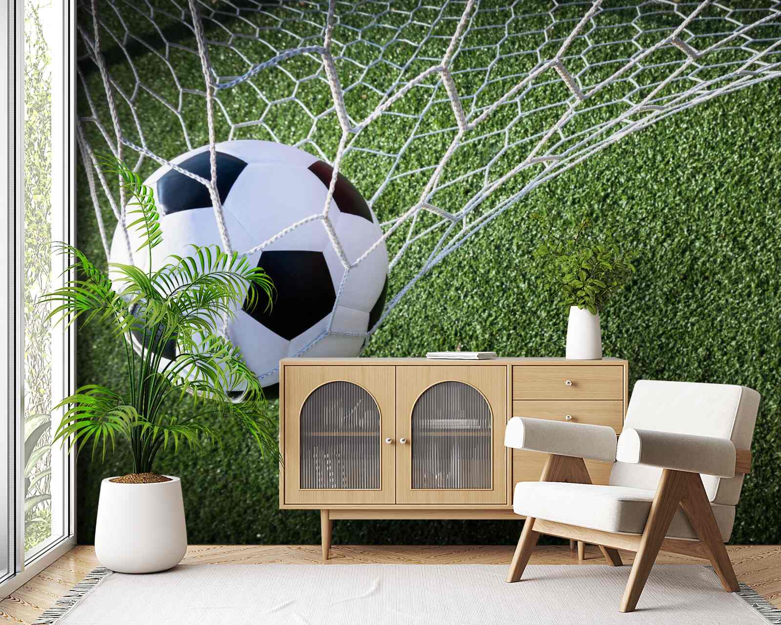 Фотошпалери м'яч у воротах