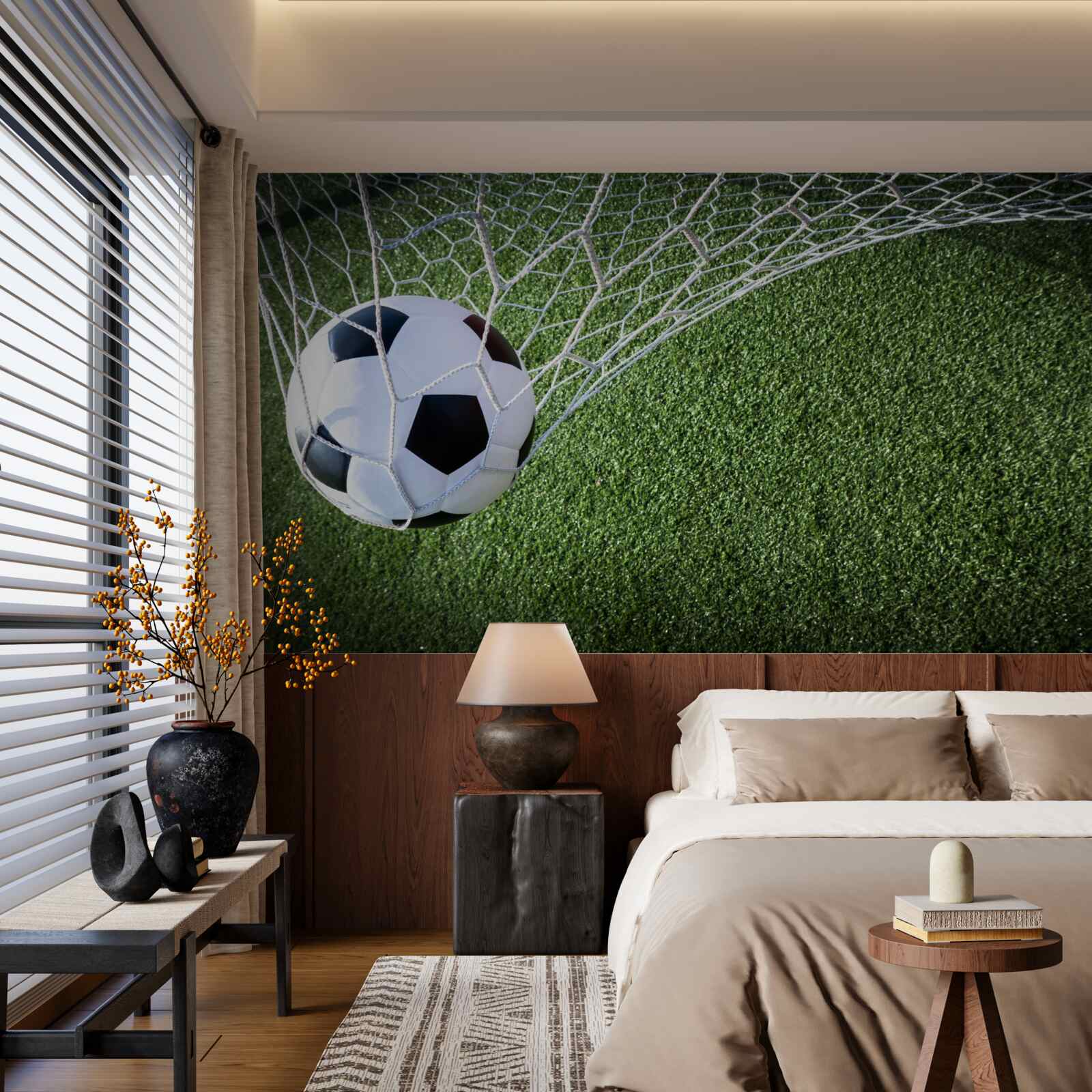 Фотошпалери м'яч у воротах