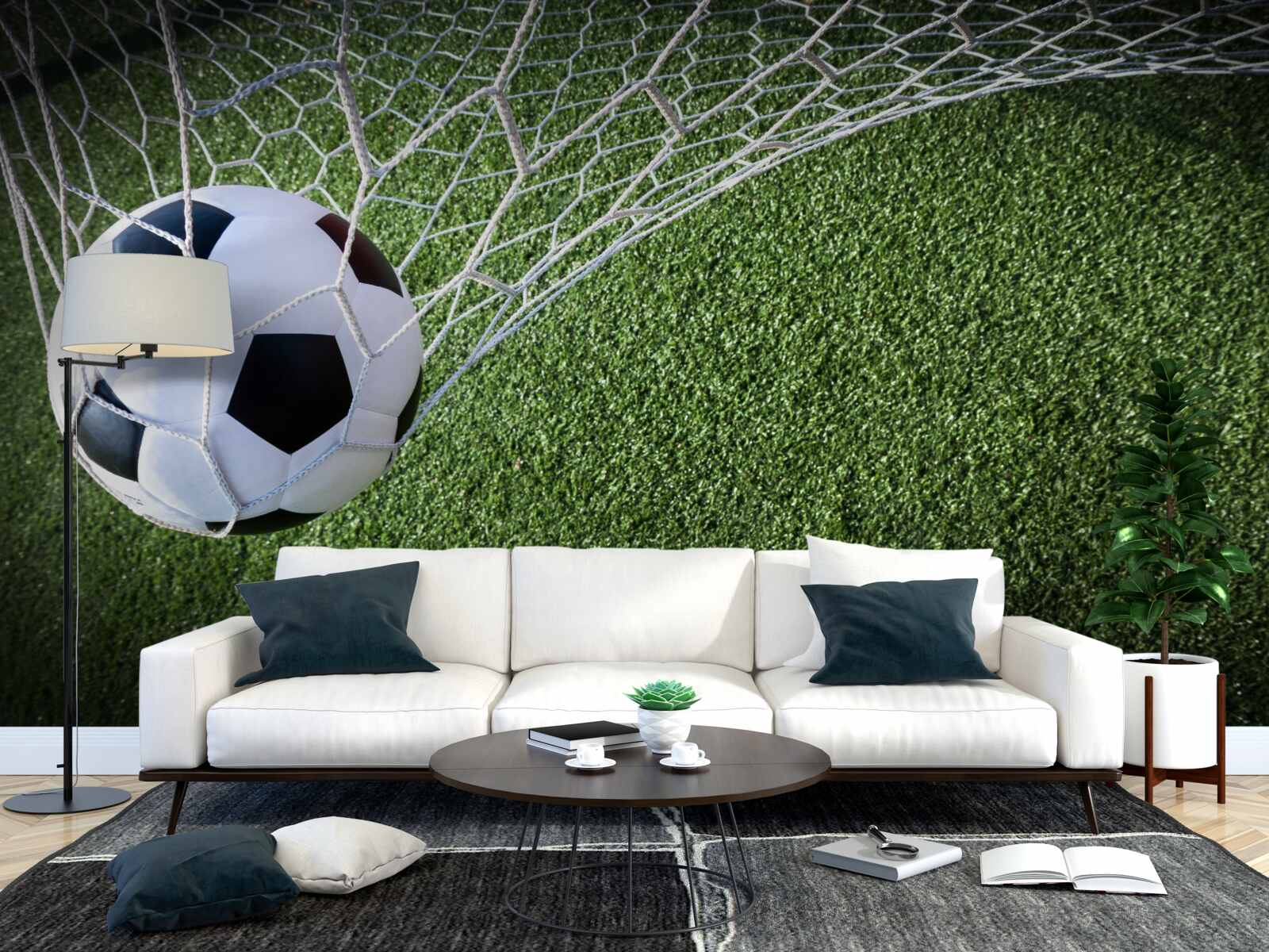 Фотошпалери м'яч у воротах