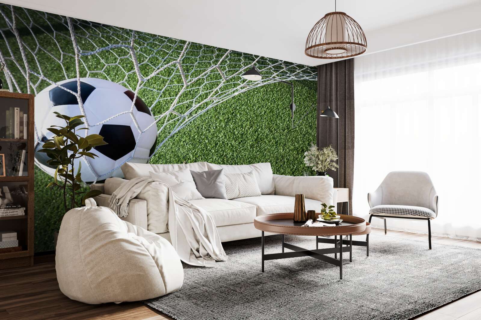 Фотошпалери м'яч у воротах